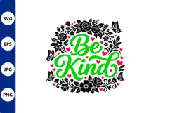 Be Kind Floral Circle Product Image 1