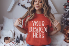 Christmas Gildan 18000 Heliconia Crewneck Sweatshirt Mockup Product Image 1