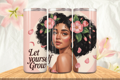 Black Girl Magic Black Woman Positive mind 20oz Tumbler wrap Product Image 1