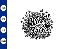 Floral Circular Wild and Free Monochrome Product Image 1