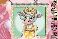 ENCHANTING GIFT 20oz TUMBLER WRAP, Cute Cow Product Image 1