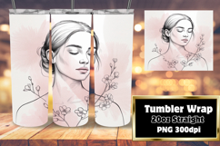 LUXE 20oz Tumbler Graphic for Sublimation , Beauty Woman Product Image 1