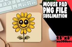 Whimsical Flower Frenzy: Mouse Pad Designs Art PNG Product Image 1