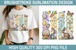 Easter Brushstroke Sublimation Design - Brushstroke PNG Product Image 1