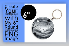 Elegant Circle PNG Keychain Design , Halloween Product Image 1