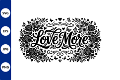 ornate love more vector with floral oval Product Image 1