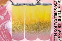 Glittery Floral Leopard Tumbler Graphic: Sublimation - 20oz Product Image 1