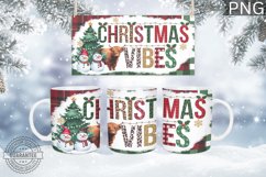 Christmas Vibes Mug Wrap - Christmas Mug Sublimation Product Image 1