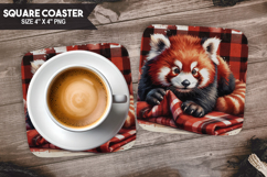 Cute Animals Square Coaster PNG Bundle, Digital Coaster Set Product Image 5
