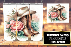 ELEGANT 20oz Tumbler PNG Design , Western Product Image 1