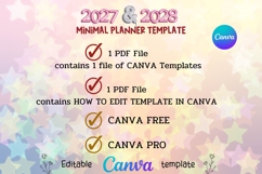 2027-2028 Minimal Planner Canva Template Product Image 12