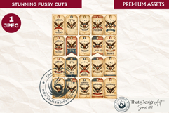 Vintage Patriotic fussy cut ephemera word strip sentiment Product Image 1