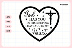 Christian Memorial Quote SVG | God Has You In His Keeping Product Image 3