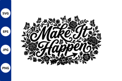 Floral script typography vector design Product Image 1