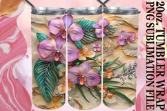 Glossy Flower Glitz Tumbler Wrap - Summer Shine Product Image 1