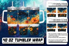 Vibrant Petal Paradise 40oz Tumbler Sublimation Product Image 1