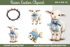 Risen Easter Clipart PNG Product Image 1