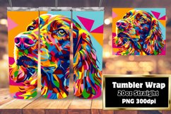 Dynamic Abstract Dog Design Wrap 20oz Sublimation Product Image 1