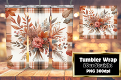 Custom 20oz Sublimation File , Autumn Flower Product Image 1
