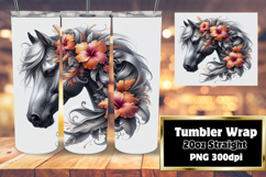 Lovely 20oz Tumbler Template for Gifts , Horse Product Image 1