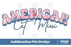 American Cat Mama Papa 4th of July USA Paw DTF PNG Bundle Product Image 3