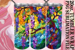 Colorful Stained Glass Tree 20oz Tumbler Wrap Design Product Image 1
