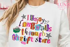 I Enjoy Long Walks Through Thrift Stores PNG Shirt Design Product Image 3