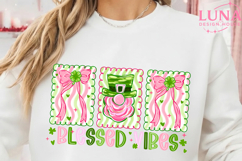 St Patricks Day Png, Blessed Vibes Png, Lucky Png, Shamrock Product Image 2