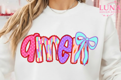 Preppy Amen PNG, Coquette bow Amen Png, Preppy Easter png Product Image 6