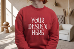 Red Gildan 18000 Sweatshirt Model Mockups, Product Image 1