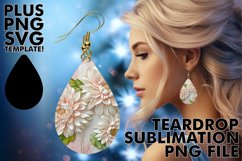Glossy Floral Sparkle Teardrop Earring Summer Bliss Product Image 1