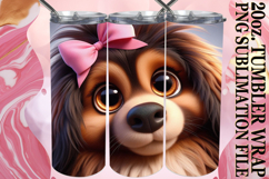 Cozy afternoons 20oz tumbler wrap, 3D Dog Product Image 1