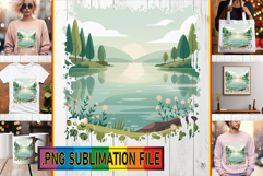 Stylish Tote Bag Magic PNG, Spring Product Image 1