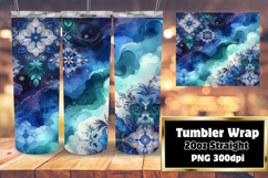 ARTISTIC 20oz Tumbler Template , Watercolor Patter Product Image 1