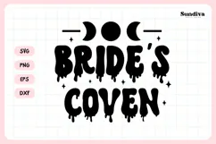 Spooky Bachelorette Party Saying SVG | Bride's Coven Product Image 4