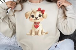 Cute Watercolor Valentines Day Clipart PNG Product Image 1
