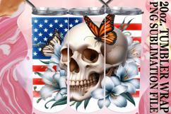 Cheerful Reflections 20oz tumbler wrap, Skull USA Product Image 1