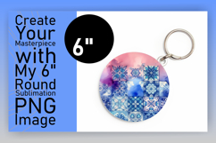 Dynamic Round Design for Keychains , Watercolor Patter Product Image 1