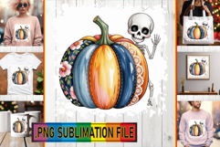 Playful TOTE BAG Sublimation Ideas, Pumpkin Watercolor Product Image 1