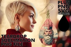 Elegant Teardrop Earrings Designs PNG, Christmas Product Image 1