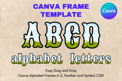 Canva Letters Frame Alphabet Template Font Add Photo C130 Product Image 1