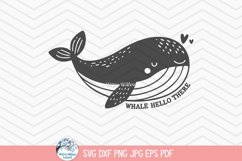 Whale Hello There SVG | Cute Baby Animal Product Image 1