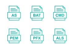 Set Of File Formats Icons Product Image 1