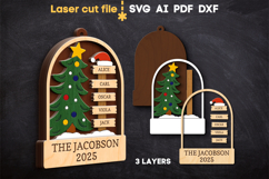 Christmas Ornament SVG laser cut file for Glowforge Product Image 3