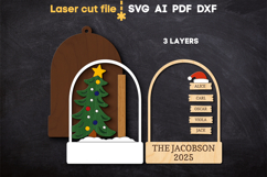 Christmas Ornament SVG laser cut file for Glowforge Product Image 4