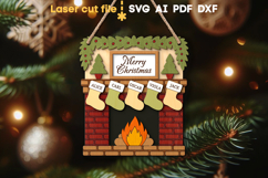 Christmas Ornament SVG laser cut file for Glowforge Product Image 1