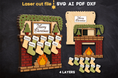 Christmas Ornament SVG laser cut file for Glowforge Product Image 3