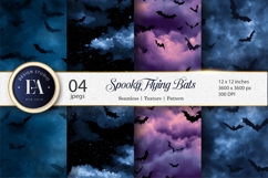 Flying Bat Silhouettes Spooky Seamless Digital Paper Product Image 1