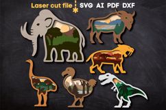 Prehistoric Animals Bundle SVG laser cut files for Glowforge Product Image 2