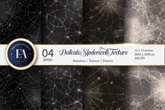 Delicate Spiderweb Pattern Seamless Tileable Digital Paper Product Image 1